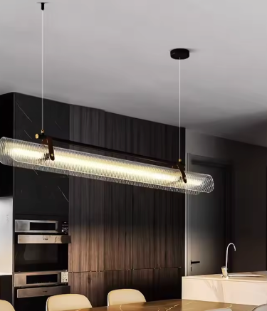 Luminaire Suspension verre cannelé – Référence : Mariselle4823-ILLUMEEN.COM