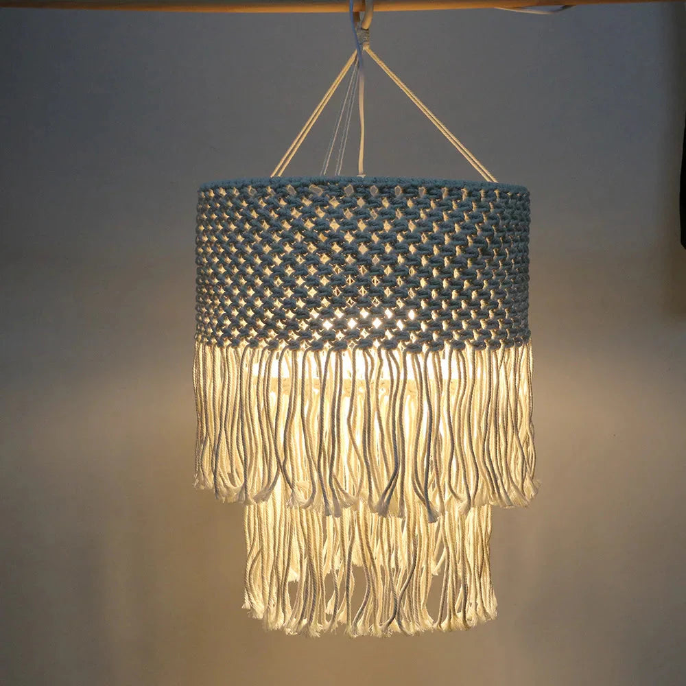 Luminaire Abat-Jour design tissé crème – Référence : Éloi- - Nexa Lights