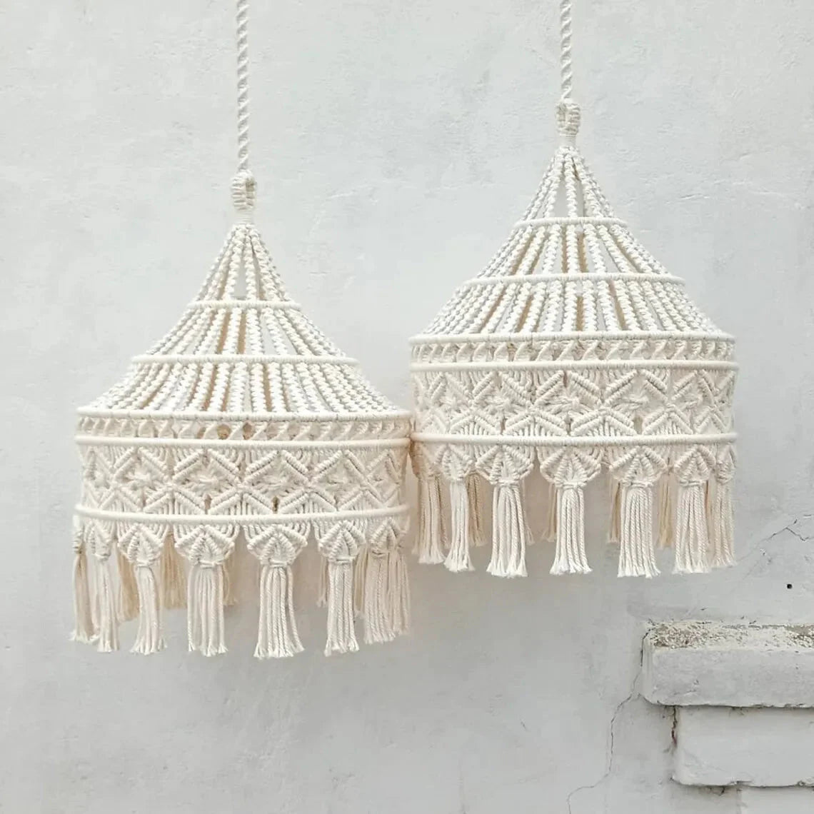 Luminaire Abat-Jour design tissé crème – Référence : Éloi- - Nexa Lights