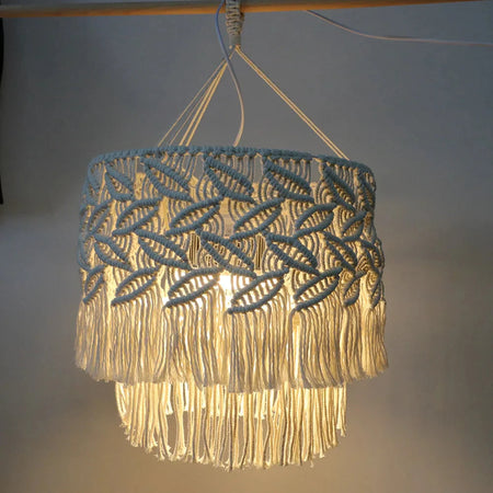 Luminaire Abat-Jour design tissé crème – Référence : Éloi- - Nexa Lights