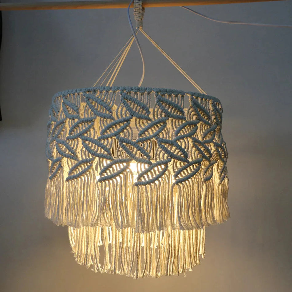 Luminaire Abat-Jour design tissé crème – Référence : Éloi- - Nexa Lights