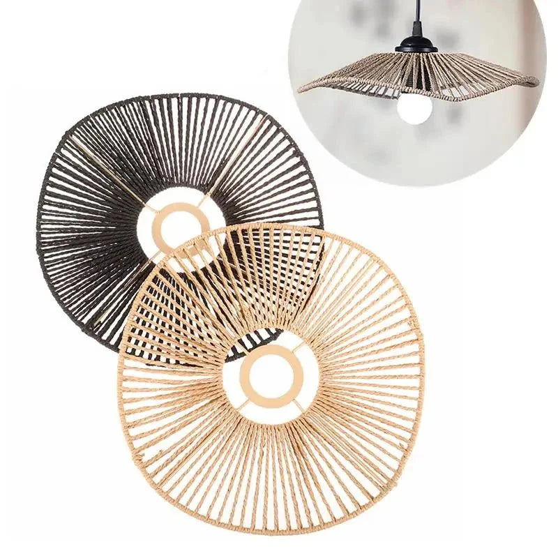 Luminaire Abat-Jour style boho brun – Référence : Maël- - Nexa Lights