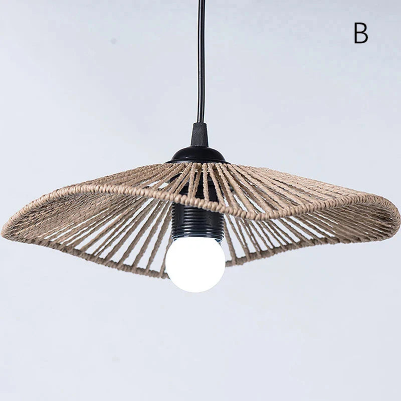 Luminaire Abat-Jour style boho brun – Référence : Maël- - Nexa Lights