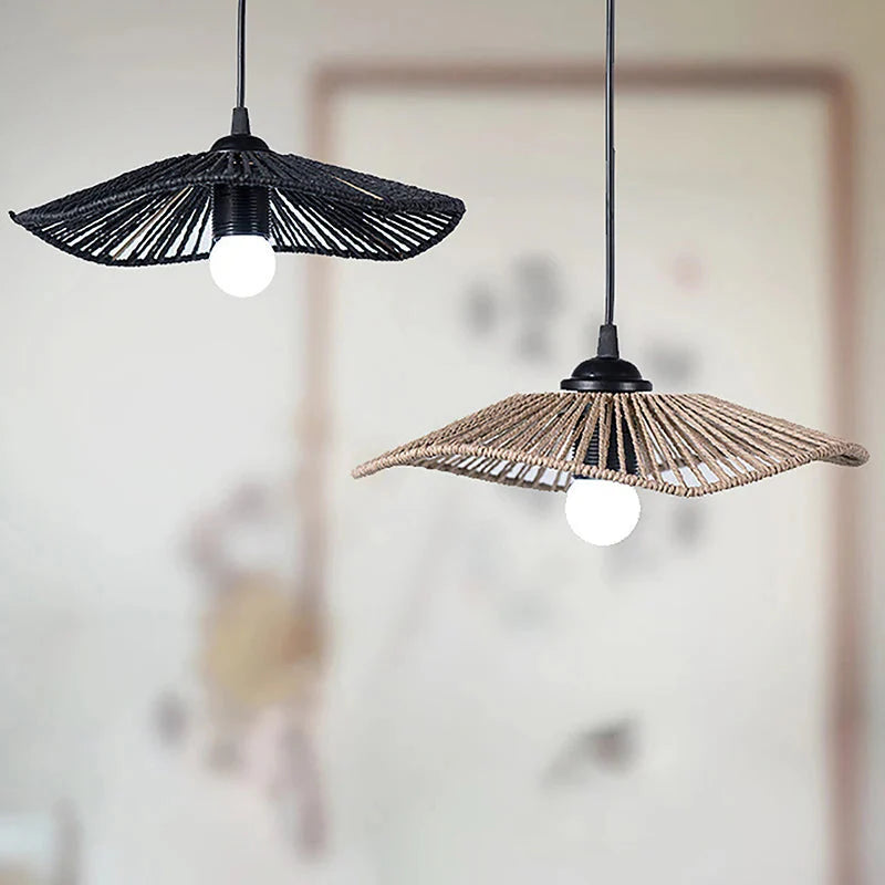 Luminaire Abat-Jour style boho brun – Référence : Maël- - Nexa Lights