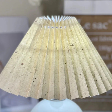 Luminaire Abat-Jour texture naturelle crème – Référence : Thibaud- - Nexa Lights