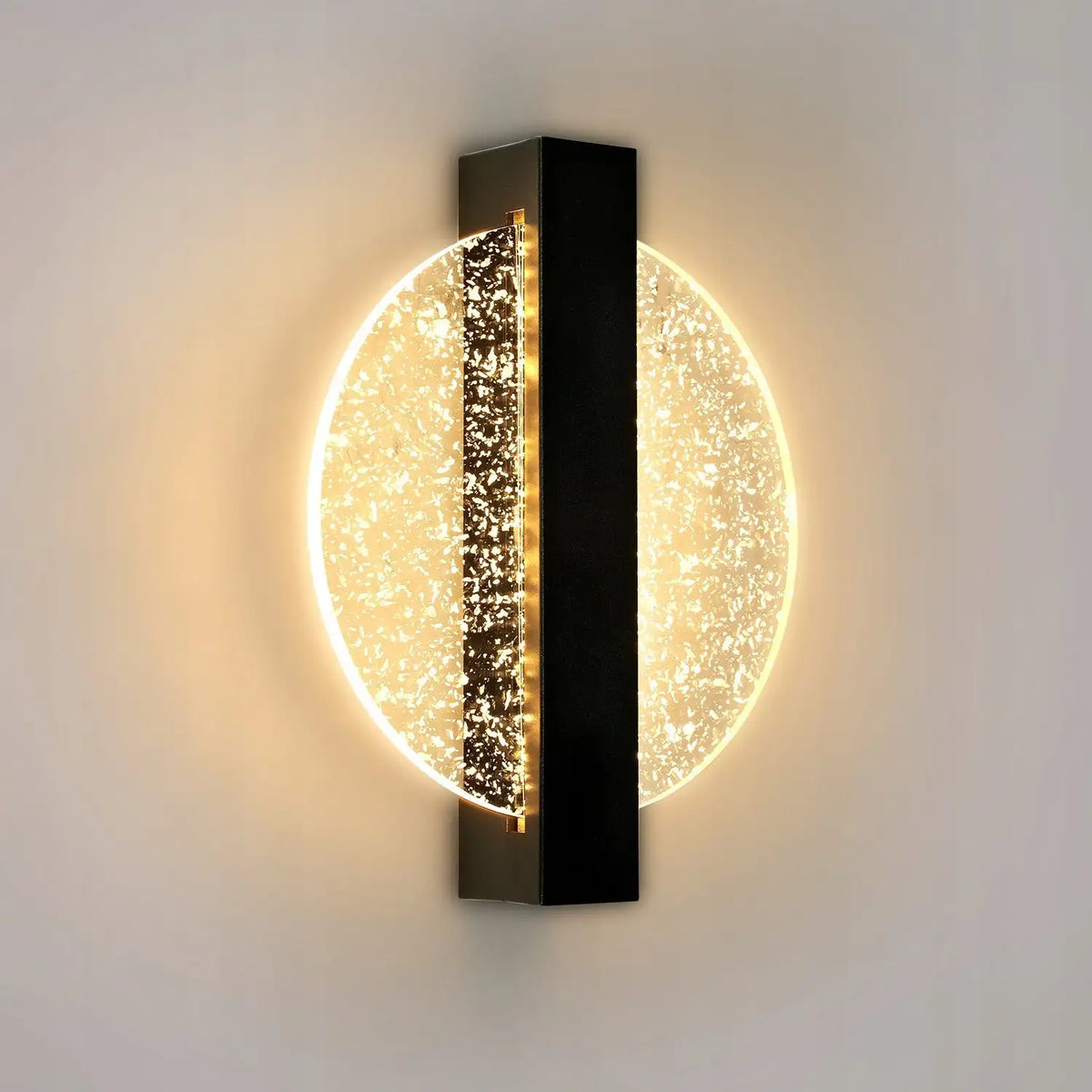 Luminaire Applique Murale Ronde Noire – Référence: Aya1045- - Nexa Lights