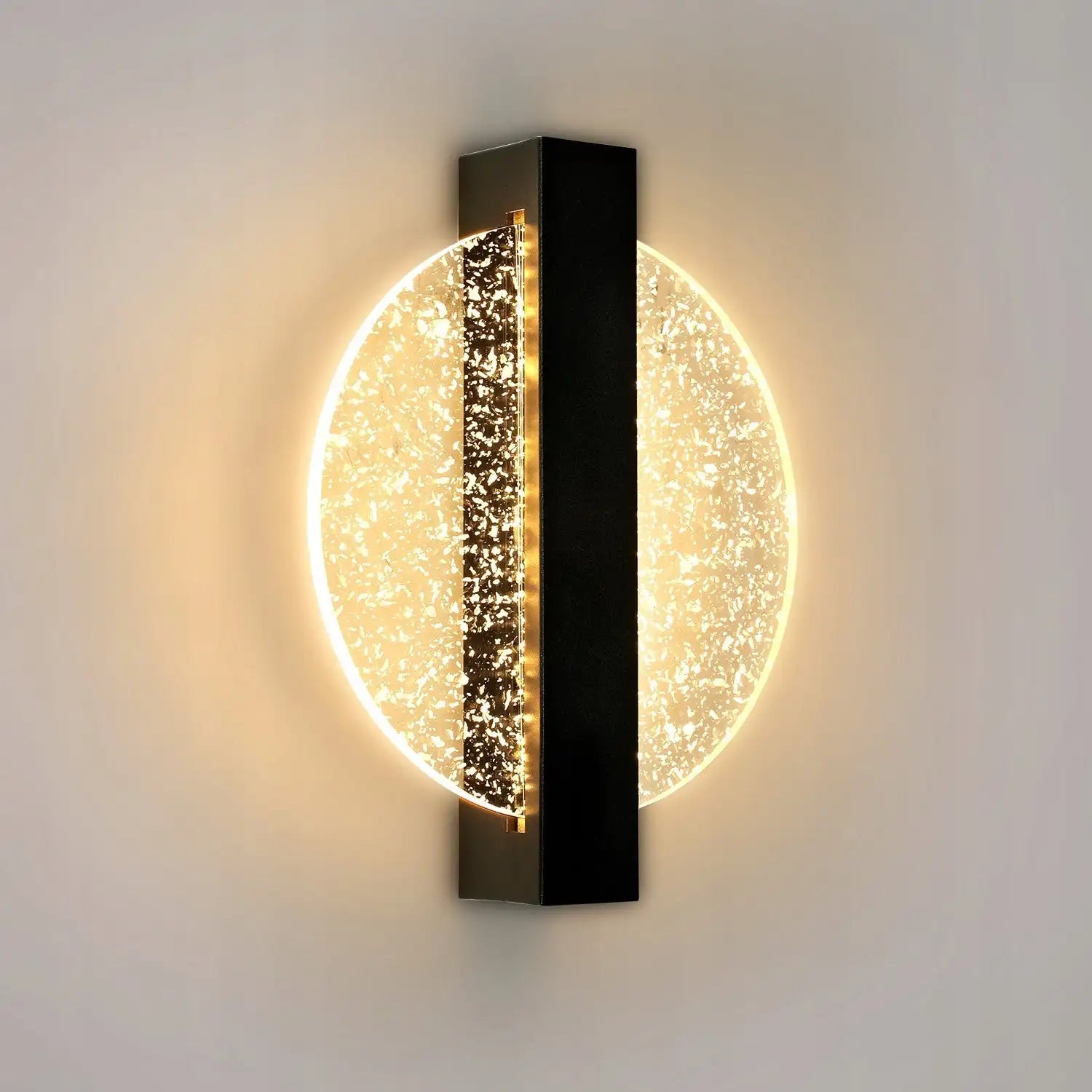Luminaire Applique Murale Ronde Noire – Référence: Aya1045- - Nexa Lights