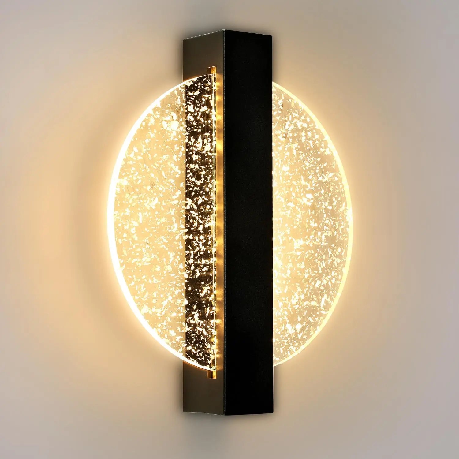 Luminaire Applique Murale Ronde Noire – Référence: Aya1045- - Nexa Lights