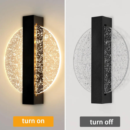 Luminaire Applique Murale Ronde Noire – Référence: Aya1045- - Nexa Lights