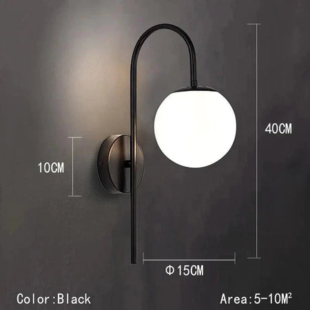 Luminaire Applique Murale design minimaliste en métal noir – Référence : Arnaud7521- - Nexa Lights