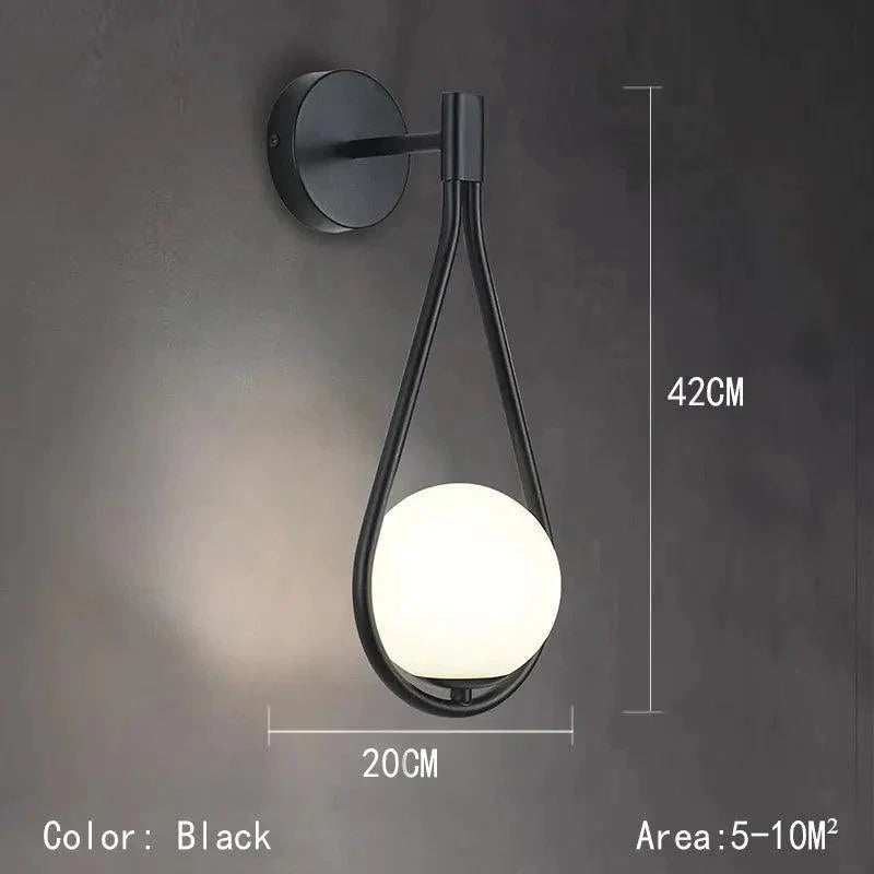 Luminaire Applique Murale design minimaliste en métal noir – Référence : Arnaud7521- - Nexa Lights