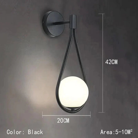 Luminaire Applique Murale design minimaliste en métal noir – Référence : Arnaud7521- - Nexa Lights