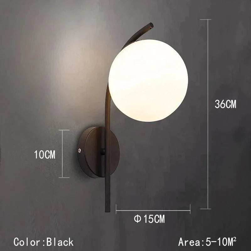 Luminaire Applique Murale design minimaliste en métal noir – Référence : Arnaud7521- - Nexa Lights
