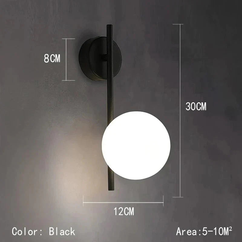 Luminaire Applique Murale design minimaliste en métal noir – Référence : Arnaud7521- - Nexa Lights