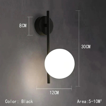 Luminaire Applique Murale design minimaliste en métal noir – Référence : Arnaud7521- - Nexa Lights