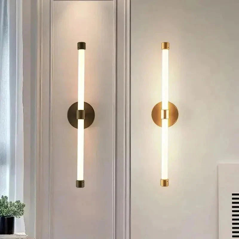 Luminaire Applique Murale design minimaliste noir et or – Référence : Éloi2371- - Nexa Lights
