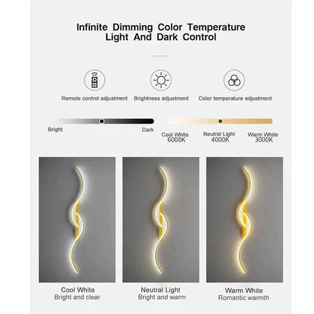 Luminaire Applique Murale design ondulé moderne – Référence : Camille7420- - Nexa Lights
