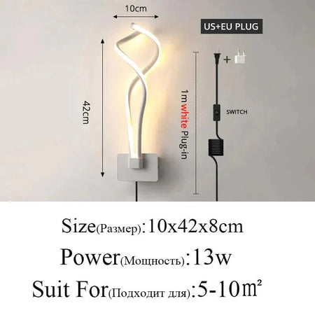 Luminaire Applique Murale design ruban élégant – Référence : Maël2047- - Nexa Lights