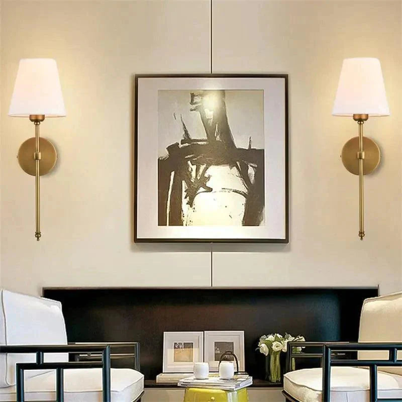 Luminaire Applique Murale éclat vintage en tissu – Référence : Aline7591- - Nexa Lights