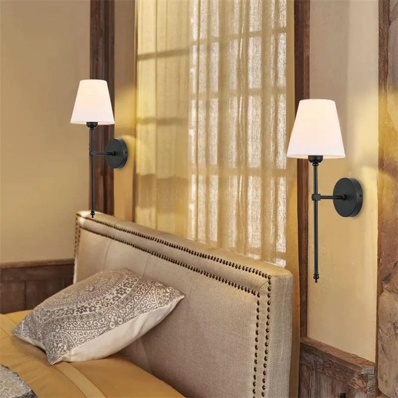 Luminaire Applique Murale éclat vintage en tissu – Référence : Aline7591- - Nexa Lights