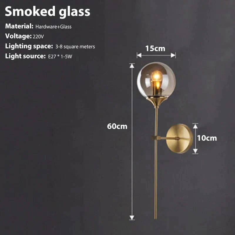 Luminaire Applique Murale en Verre Fumé – Référence : Éloïse9274- - Nexa Lights