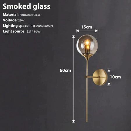 Luminaire Applique Murale en Verre Fumé – Référence : Éloïse9274- - Nexa Lights