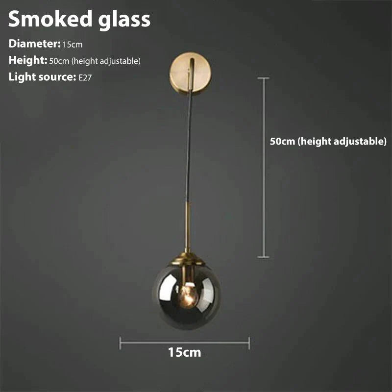 Luminaire Applique Murale en Verre Fumé – Référence : Éloïse9274- - Nexa Lights