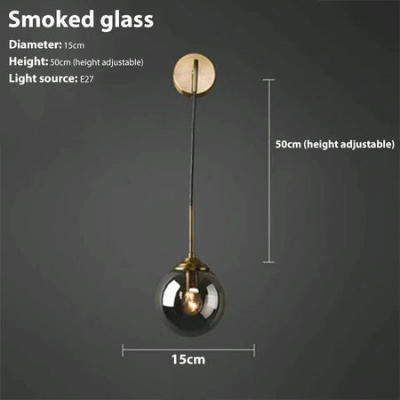 Luminaire Applique Murale en Verre Fumé – Référence : Éloïse9274- - Nexa Lights