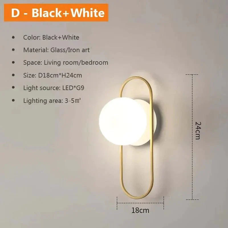 Luminaire Applique Murale finition en Pierre de Verre – Référence : Éloïse7512- - Nexa Lights