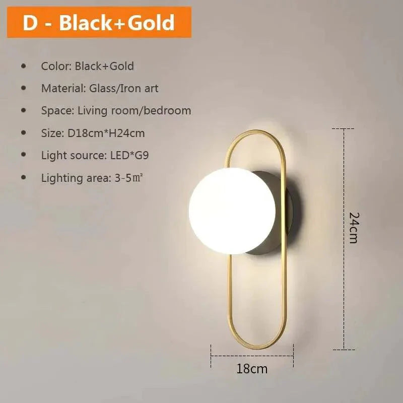 Luminaire Applique Murale finition en Pierre de Verre – Référence : Éloïse7512- - Nexa Lights