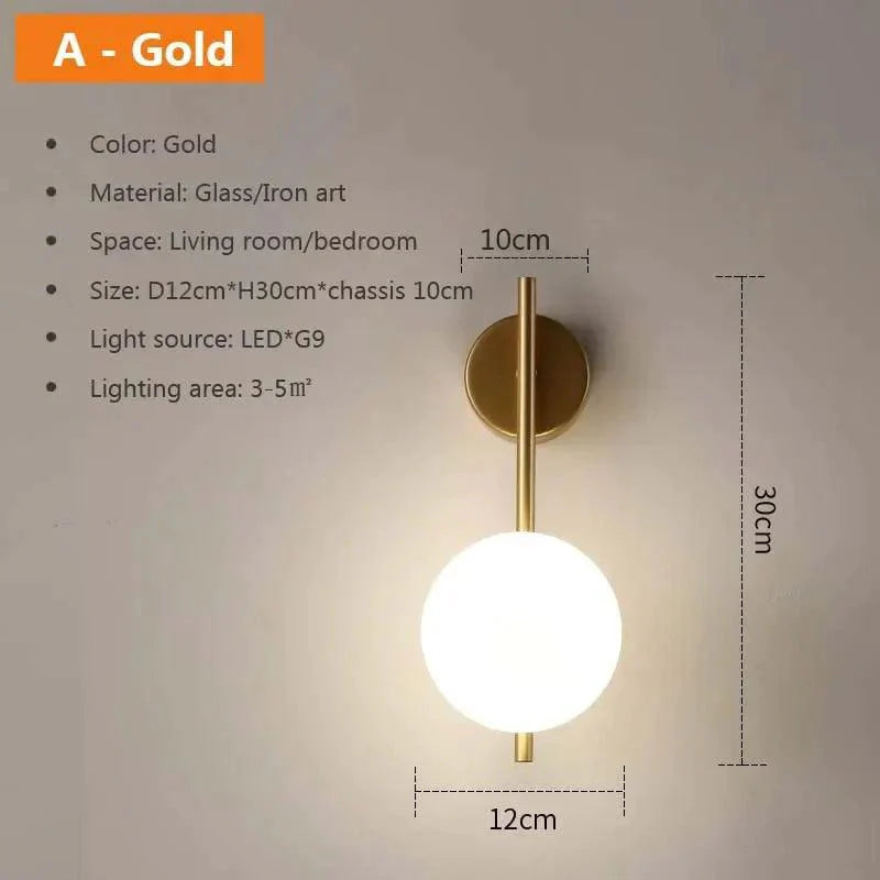 Luminaire Applique Murale finition en Pierre de Verre – Référence : Éloïse7512- - Nexa Lights