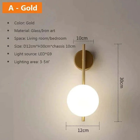 Luminaire Applique Murale finition en Pierre de Verre – Référence : Éloïse7512- - Nexa Lights