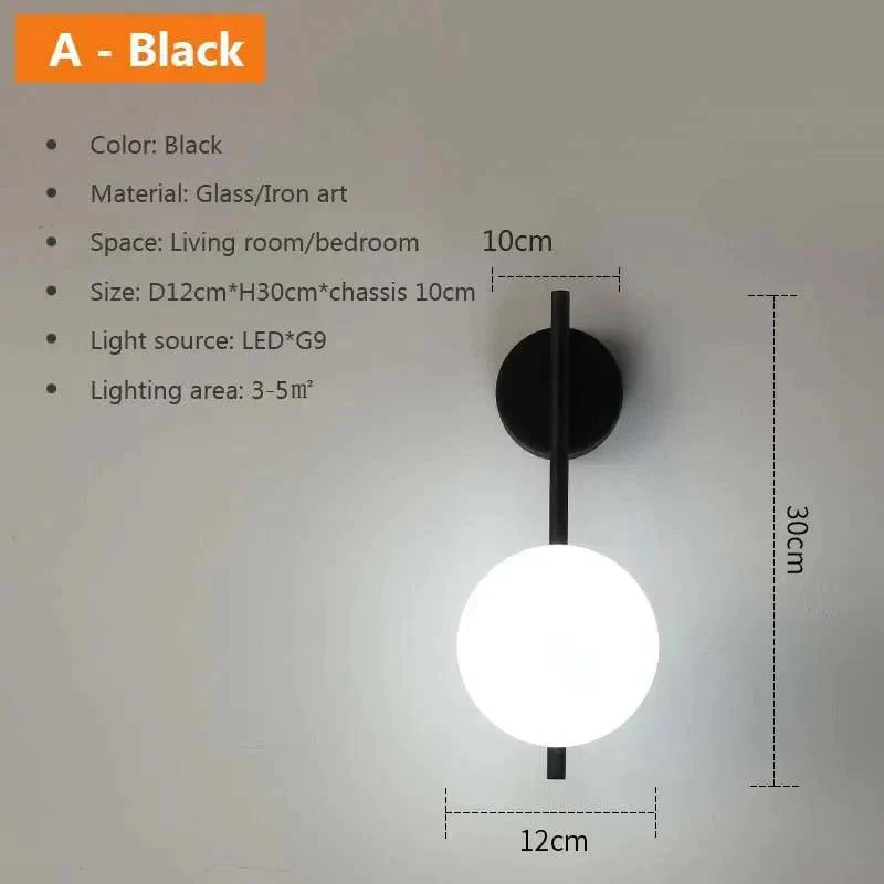 Luminaire Applique Murale finition en Pierre de Verre – Référence : Éloïse7512- - Nexa Lights