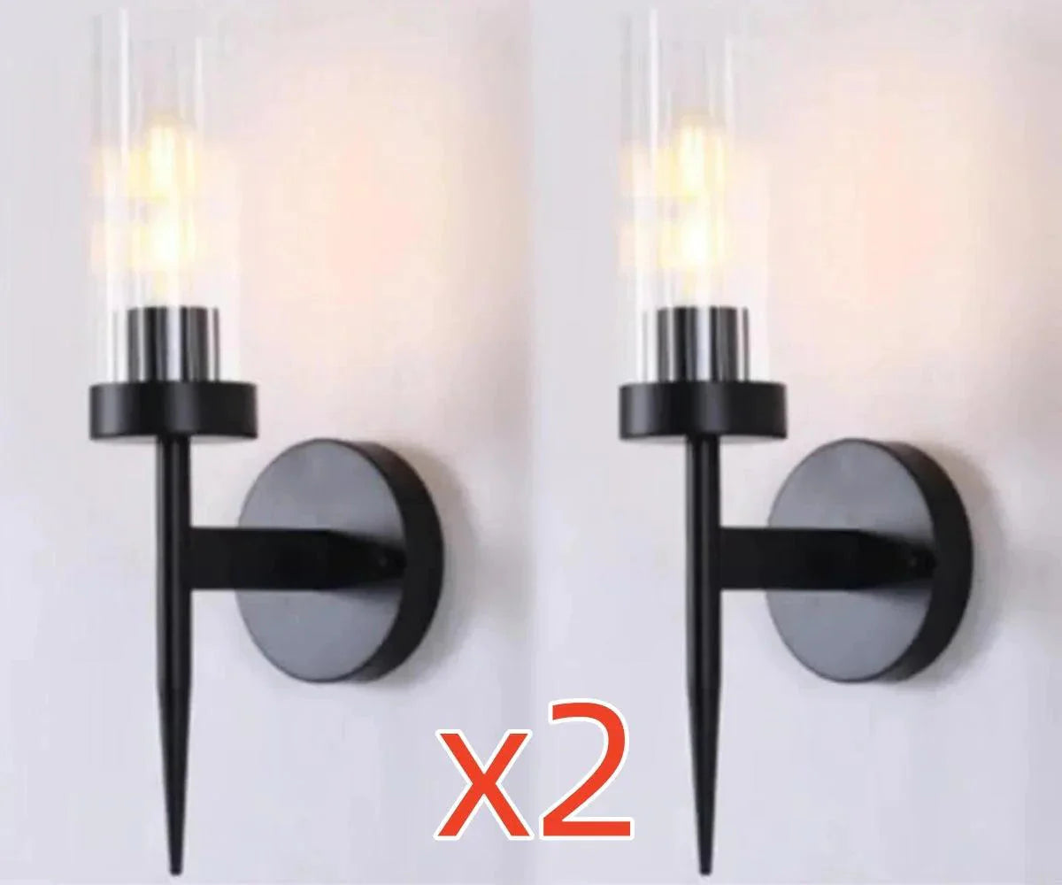 Luminaire Applique Murale finition en fer et verre – Référence : Elora1925- - Nexa Lights