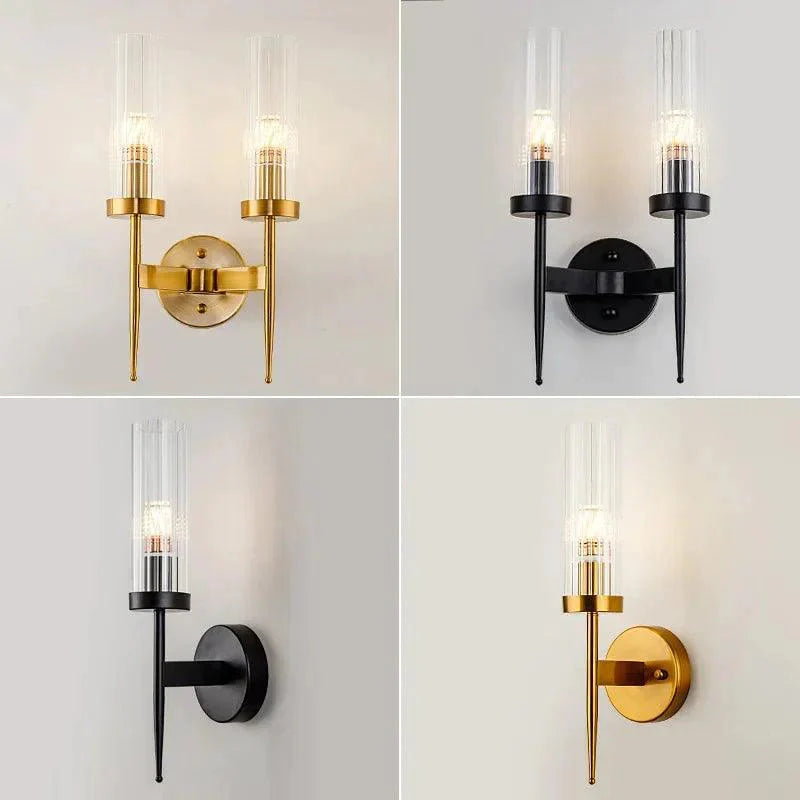 Luminaire Applique Murale finition en fer et verre – Référence : Elora1925- - Nexa Lights