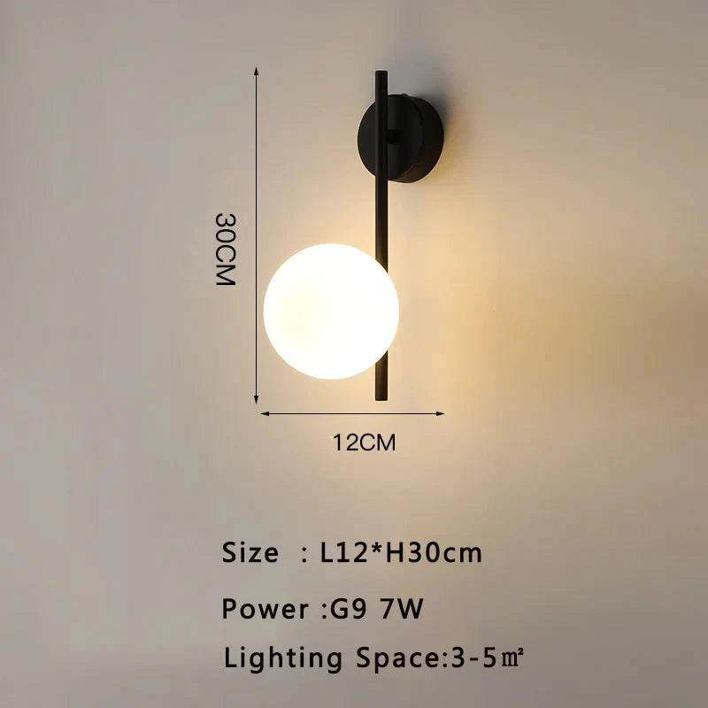 Luminaire Applique Murale finition en métal doré et verre opale – Référence : Émile9275- - Nexa Lights