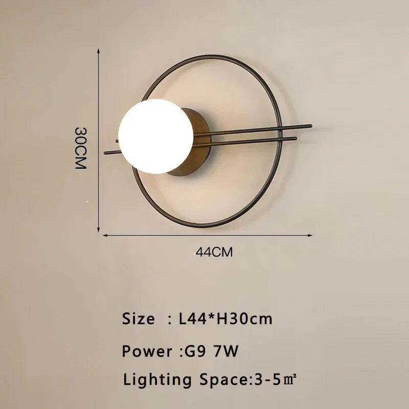 Luminaire Applique Murale finition en métal doré et verre opale – Référence : Émile9275- - Nexa Lights
