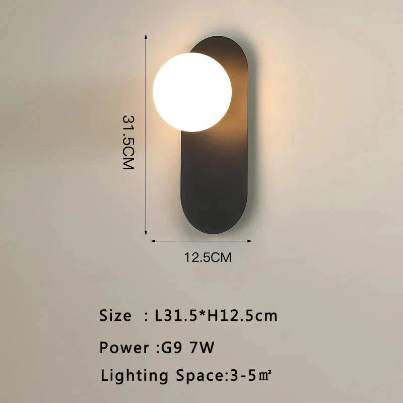 Luminaire Applique Murale finition en métal doré et verre opale – Référence : Émile9275- - Nexa Lights