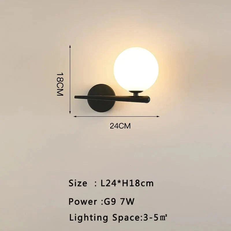 Luminaire Applique Murale finition en métal doré et verre opale – Référence : Émile9275- - Nexa Lights
