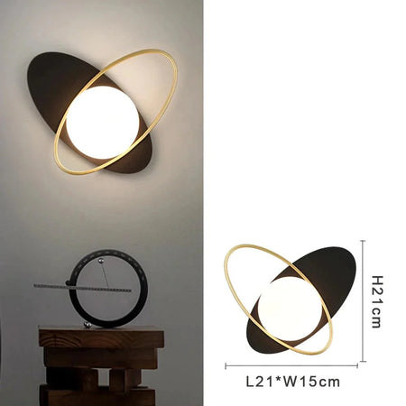 Luminaire Applique Murale finition en métal doré et verre opale – Référence : Émile9275- - Nexa Lights