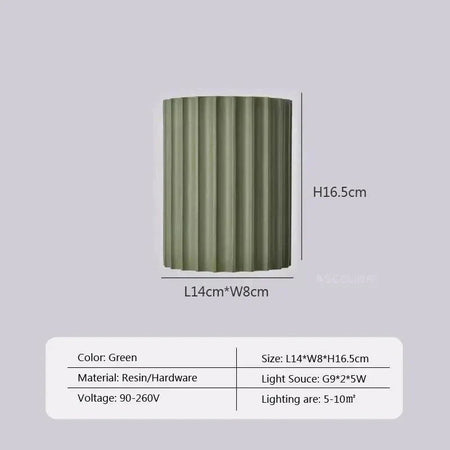 Luminaire Applique Murale finition en résine ondulée – Référence : Flora7392- - Nexa Lights