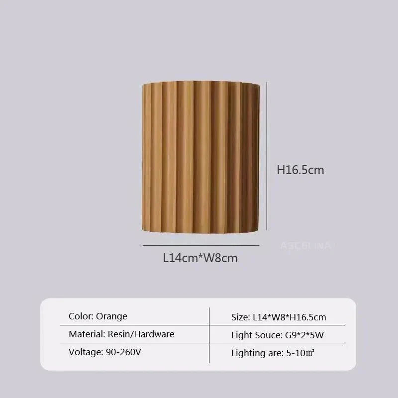 Luminaire Applique Murale finition en résine ondulée – Référence : Flora7392- - Nexa Lights