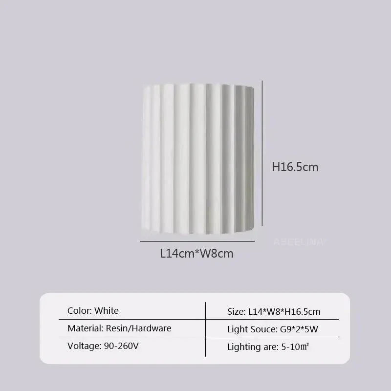Luminaire Applique Murale finition en résine ondulée – Référence : Flora7392- - Nexa Lights
