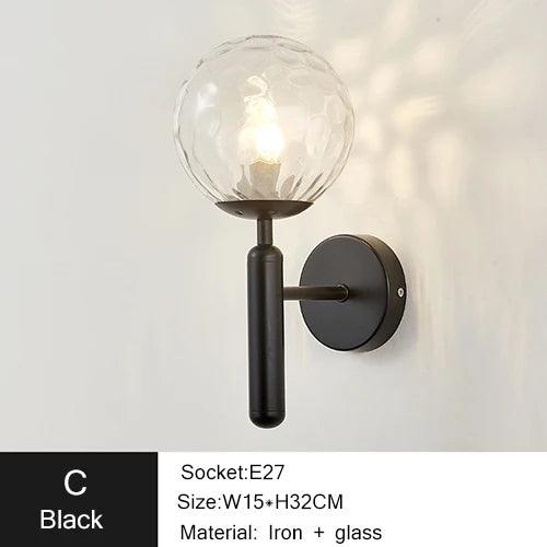 Luminaire Applique Murale globe moderne en métal et verre chic – Référence : Éliot5273- - Nexa Lights