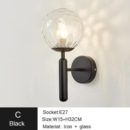 Luminaire Applique Murale globe moderne en métal et verre chic – Référence : Éliot5273- - Nexa Lights