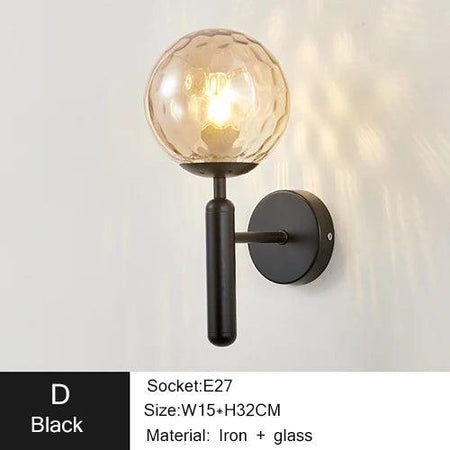 Luminaire Applique Murale globe moderne en métal et verre chic – Référence : Éliot5273- - Nexa Lights
