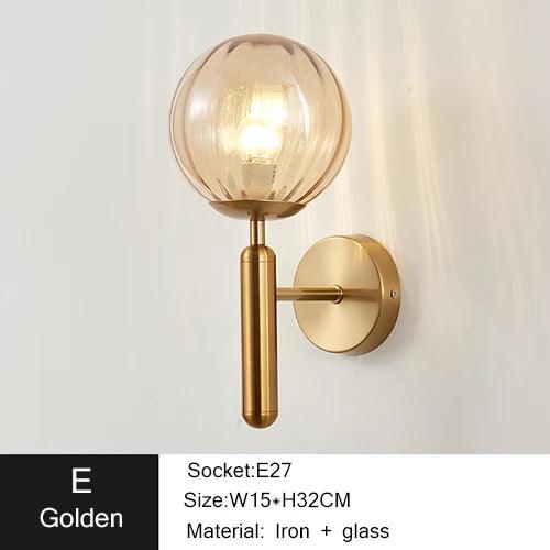 Luminaire Applique Murale globe moderne en métal et verre chic – Référence : Éliot5273- - Nexa Lights