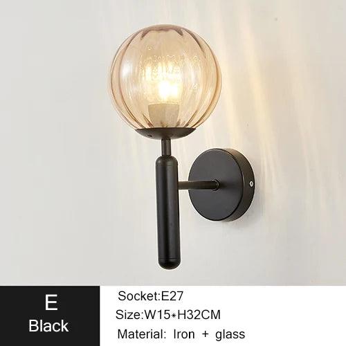 Luminaire Applique Murale globe moderne en métal et verre chic – Référence : Éliot5273- - Nexa Lights