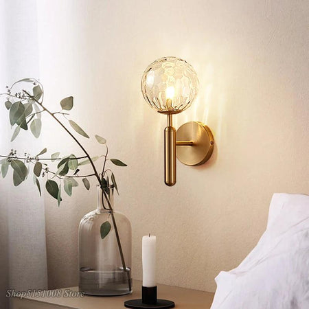 Luminaire Applique Murale globe moderne en métal et verre chic – Référence : Éliot5273- - Nexa Lights