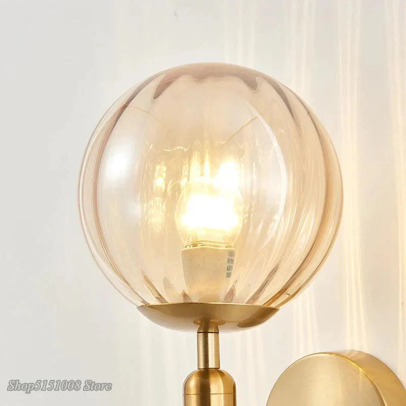 Luminaire Applique Murale globe moderne en métal et verre chic – Référence : Éliot5273- - Nexa Lights